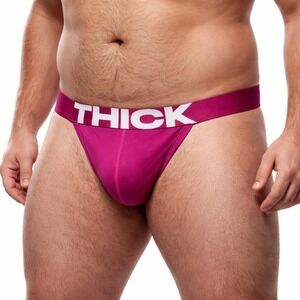 Andrew Christian THICK XL (38-40) Mens Thong G-String Magenta 93235 NEW